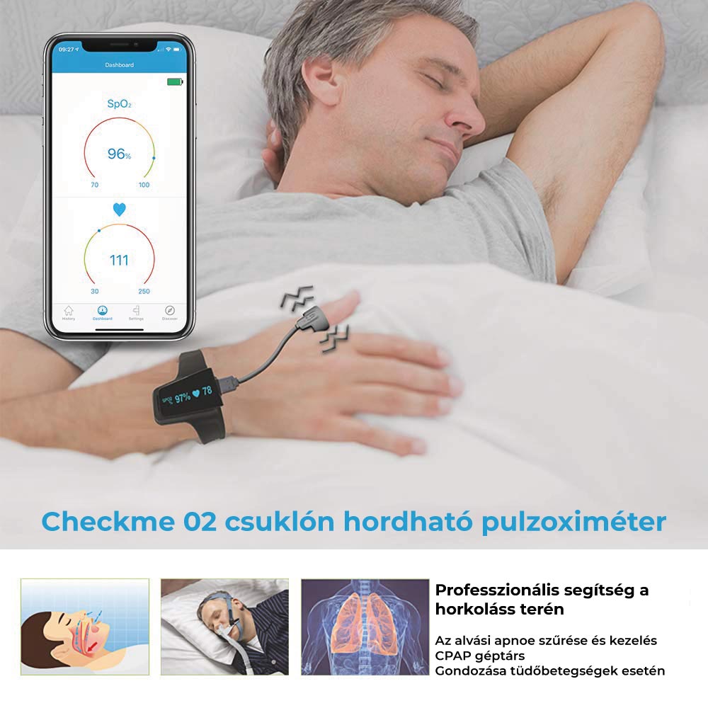 Viatom Checkme O2 Max alvási apnoe okosóra - Image 5