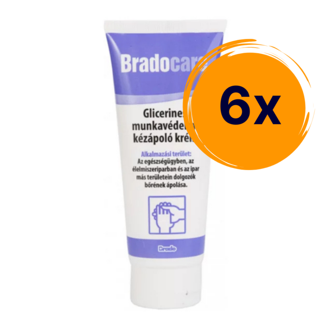 6x Bradocare munkavédelmi kézkrém