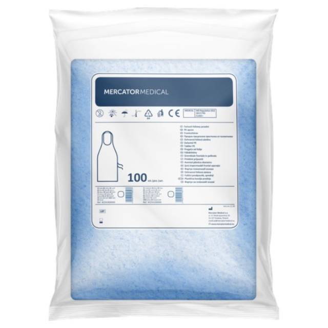 Mercator Medical Fóliakötény ECO kék 100db/csomag