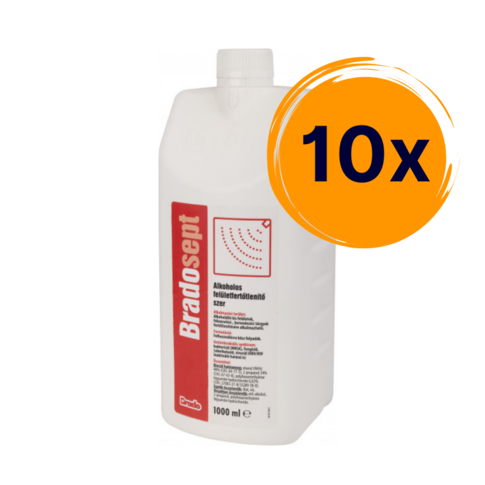 Bradosept 1 liter x 10 elületfertőtlenítő
